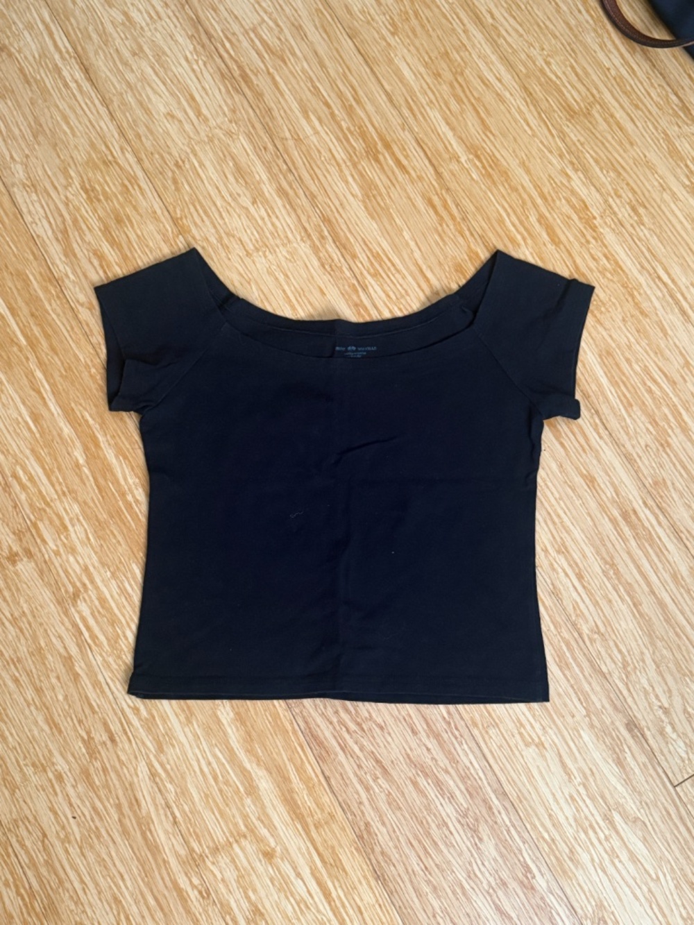 brandy melville black off-the-shoulder tee